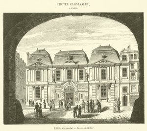 Hotel Carnavalet (grawerowanie) autorstwa French School