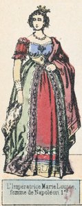 Cesarzowa Marie Louise, żona Napoleona I (kolorowy grawerunek) autorstwa French School