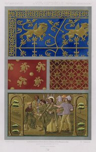 Zdobienie tkanin: VIII XIII wiek, du VIIIe au XIII siecle, VIII wiek XIII Jahrhunder (kolor lito) autorstwa French School