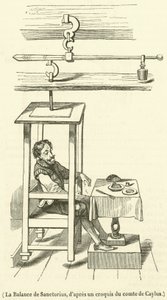 La Balance de Sanctorius (grawerunek) autorstwa French School