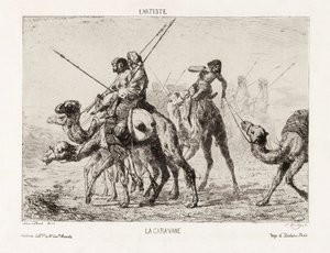 La Caravane, z l"Artiste, wyd. Koniec XIX wieku (litografia) autorstwa French School