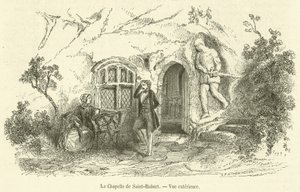 Kaplica św. Roberta, widok z zewnątrz (rycie) autorstwa French School
