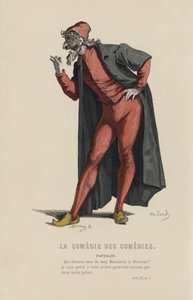 La Comedie Des Comedies, Pantalon (kolorowy grawerunek) autorstwa French School