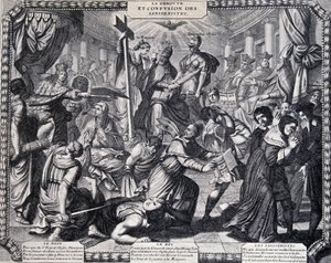 Pogrom jansenistów - almanach satyryczny wydany przez jezuitów autorstwa French School