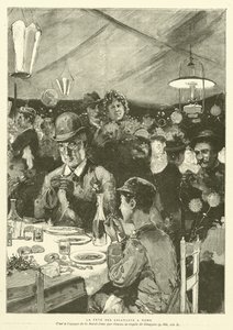 Święto Ślimaka w Rzymie (rycina) autorstwa French School