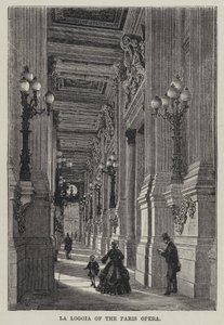 La Loggia Opery Paryskiej (grafika) autorstwa French School