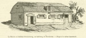 Dom, w którym mieszkał Swedenborg, na przedmieściach Sztokholmu (rycina) autorstwa French School