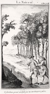 La Naivete (grawerowanie) autorstwa French School
