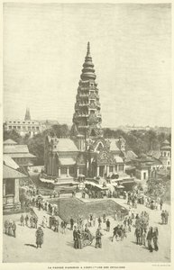 Pagoda Angkor przy Esplanade des Invalides (rycina) autorstwa French School