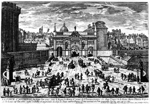 Porte Saint Antoine, Paryż autorstwa French School