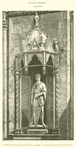 Posąg św. Jerzego w Or-San-Michele (rycina) autorstwa French School