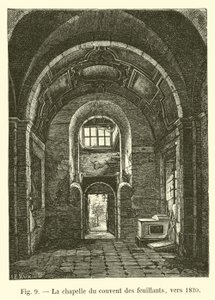 Kaplica klasztoru Feuillantów, ok. 1820 autorstwa French School