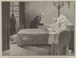 Ostatnie spotkanie cesarza Wilhelma i księcia Bismarka, 8 marca 1888 r. (rycina) autorstwa French School