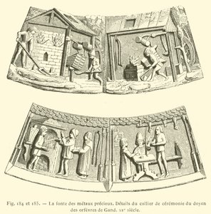 Topienie metali szlachetnych (grawerowanie) autorstwa French School
