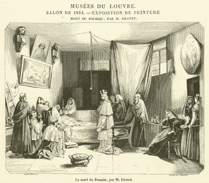 Śmierć Poussina (rycina) autorstwa French School