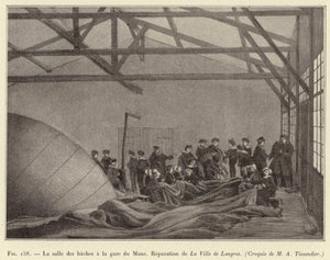 Pomieszczenie plandekowe na stacji Le Mans, Naprawa miasta Langres autorstwa French School