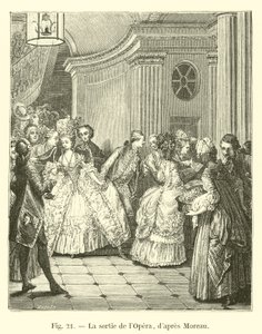 Opuszczenie Opery po Moreau autorstwa French School