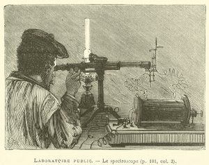 Laboratorium publiczne, Spektroskop (grafika) autorstwa French School