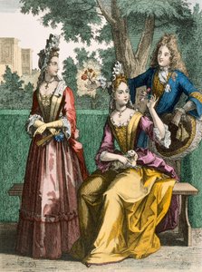 Damskie formalne sukienki dzienne, 1690 autorstwa French School
