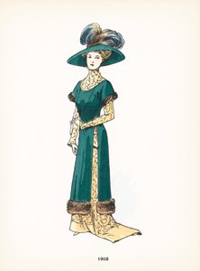 Moda damska, 1908 autorstwa French School