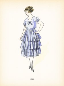 Moda damska, 1916 autorstwa French School