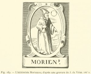 Alchemik Morienus (rycina) autorstwa French School