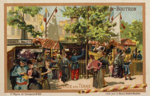 Jachty lądowe (chromolitho) autorstwa French School
