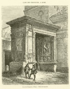 Łuk Zmienionych w Rzymie (rycina) autorstwa French School