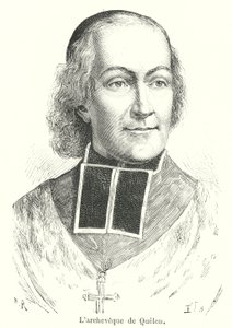 Arcybiskup Quelen (rycina) autorstwa French School