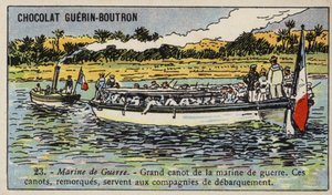 Duży nóż francuskiej marynarki wojennej (chromolitho) autorstwa French School