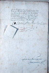 Ostatnia strona statutu Akademii Francuskiej autorstwa French School