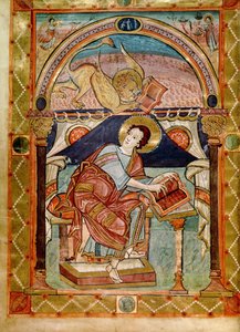Lat 8850 f.81v St. Mark, francuski, ze Szkoły Dworskiej Karola Wielkiego autorstwa French School