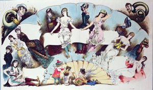 Ilustracje układu do artykułu o bieliźnie damskiej, z La Vie Parisienne, ok. 1870 autorstwa French School