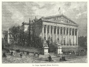Organ ustawodawczy, Palais Bourbon (grafika) autorstwa French School