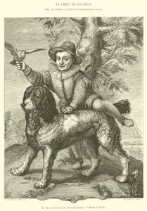 Syn Frisiusa i Pies Goltziusa (rycina) autorstwa French School