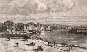 Le Havre - Normandia - rycina w „La France illustree: geografia, historia, statystyka administracyjna” autorstwa V.A. Słodowo-Brązowy. 1884 autorstwa French School