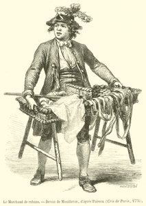 Handlarz Wstążkami (grafika) autorstwa French School