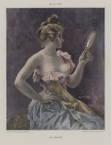 Le Miroir (Lustro) (kolor lito) autorstwa French School