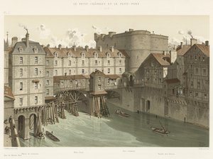 Petit-Chatelet i Petit-Pont, 1717 autorstwa French School