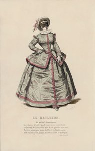 Le Railleur, La Dupre, Courtizanne (kolorowy grawerunek) autorstwa French School