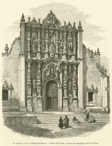 Le Sagrario, pres la Cathedrale de Mexico (rycina) autorstwa French School