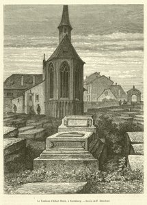 Grób Alberta Durera w Norymberdze (rycina) autorstwa French School