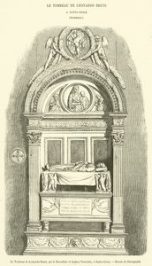 Grób Leonarda Bruni (rycina) autorstwa French School