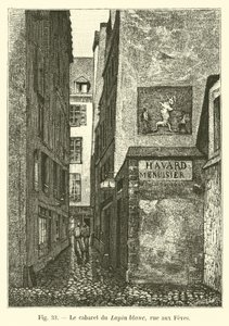 Kabaret Białego Królika, rue aux Feves autorstwa French School