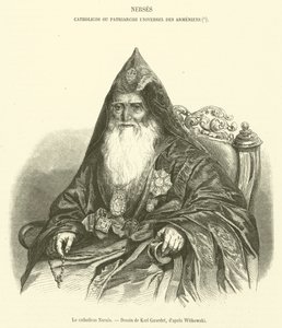 Le catholicos Nerses (grafika) autorstwa French School