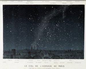 Sky of the Paris Skyline podczas zimowego przesilenia - w „Le Ciel” Amédée Guillemin, Paryż autorstwa French School