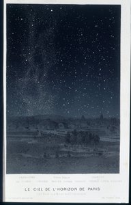 Niebo panoramy Paryża po stronie północnej 20 grudnia - w „Le Ciel” Amedee Guillemin, Paryż autorstwa French School