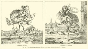 Cmentarz Niewiniątek w 1640 r., Faksymile dwóch rycin La Bella autorstwa French School