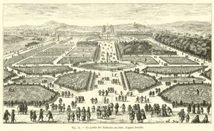 Ogród Tuileries w 1680 r.; po Perelle autorstwa French School
