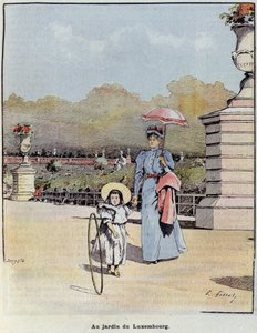 Le jardin du Luxembourg - w „Mały Francuz ilustrowany” ”z 21.07.1900 r. autorstwa French School